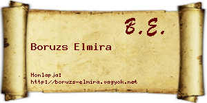 Boruzs Elmira névjegykártya