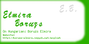 elmira boruzs business card